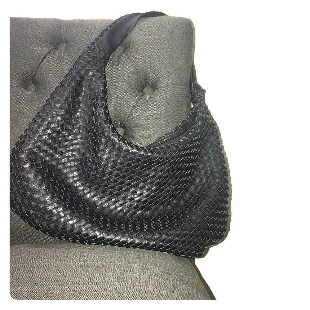 Vegan Leather Woven Bag